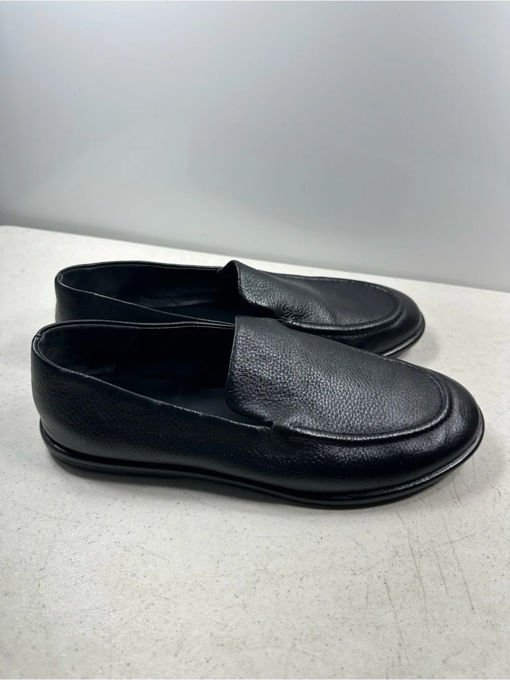 Vince Hann Men's Black Leather  Fashion Soft Loafer Shoes Size 9,5